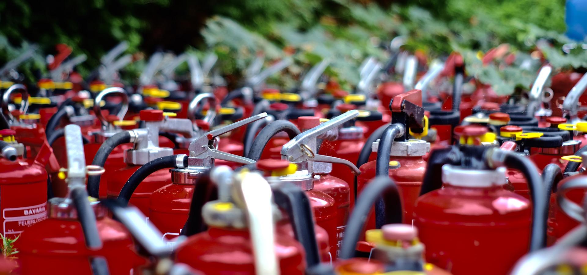 Huschka cursus brandblussers staan opgeslagen