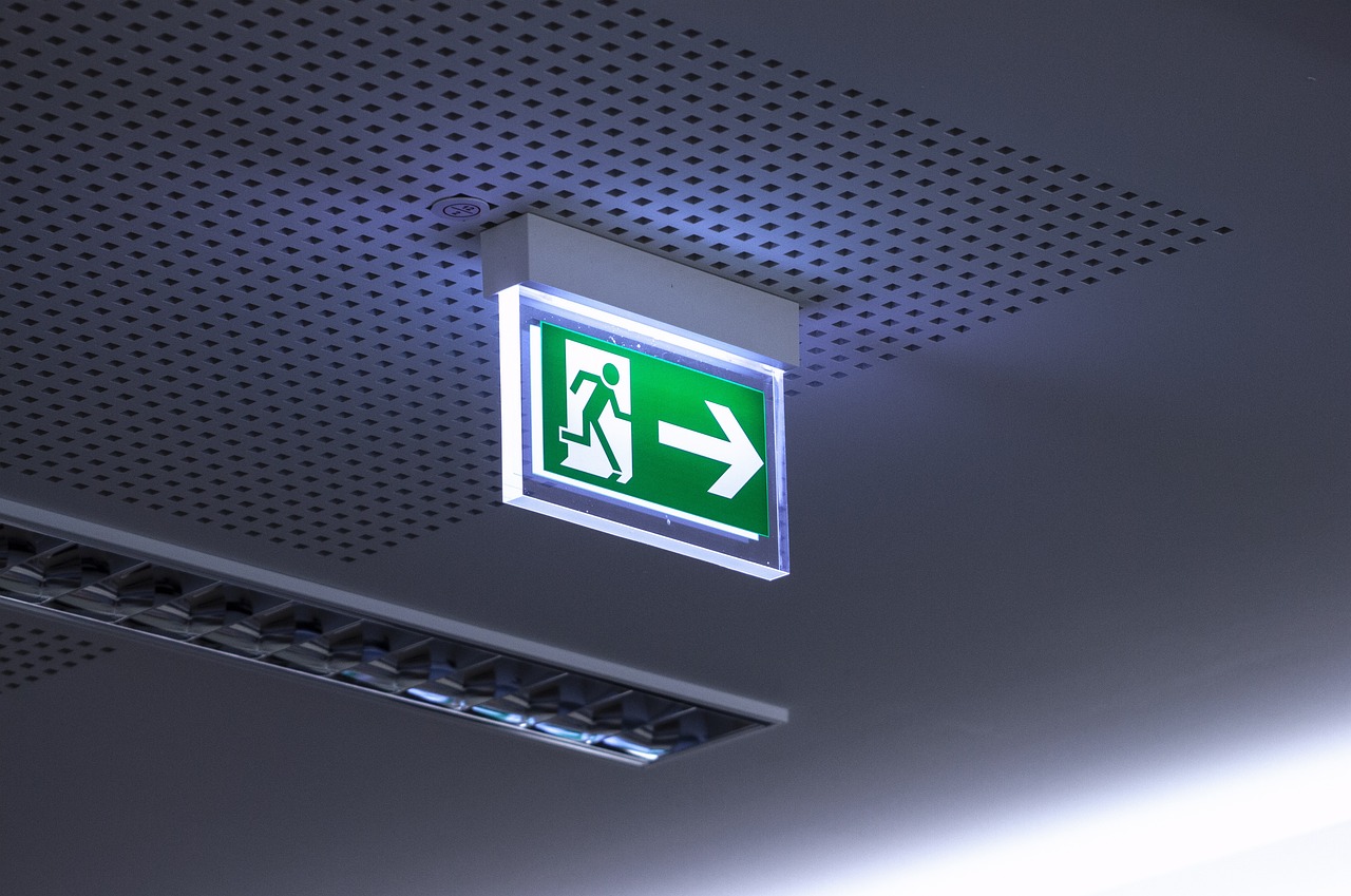 Huschka ontruimingsplan, noodverlichting